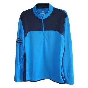 ADIDAS GOLF Pullover 1/2 Zip Hoodie Blue Men's Size M‎